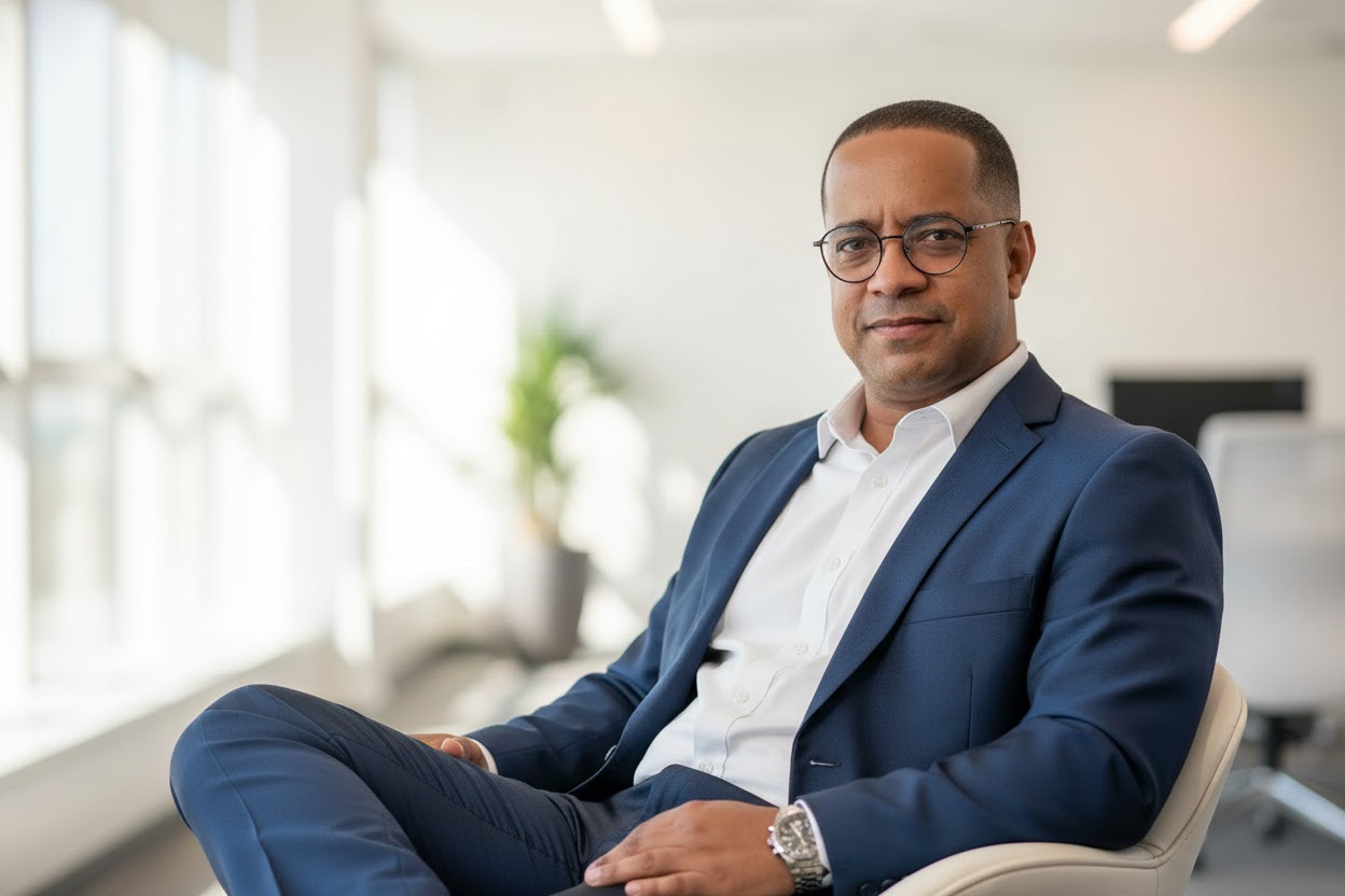 Thiago Machado em ambiente corporativo